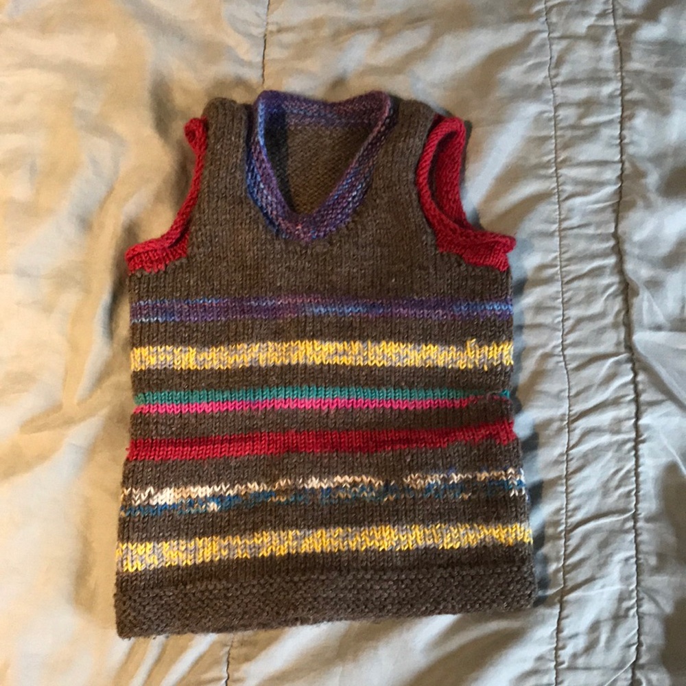 Hand knit vest
